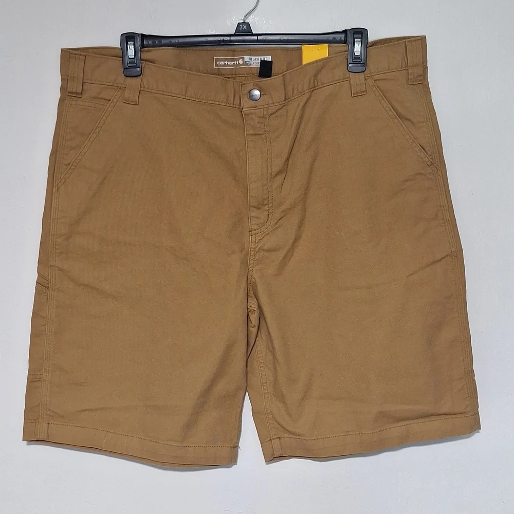 Carhartt Relaxed Fit Canvas Work Shorts Tan